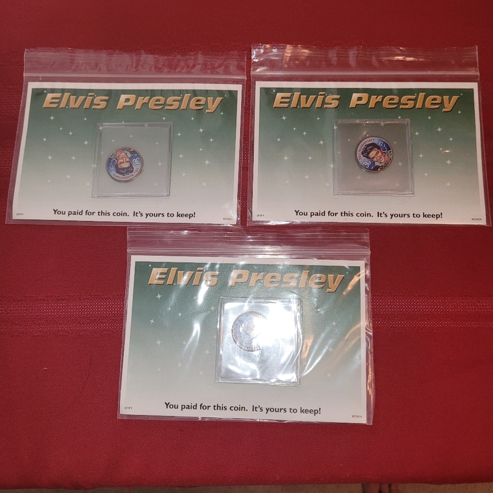 3 elvis coins